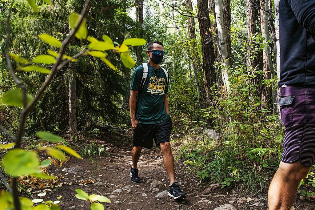 Hikers walk along Hunter Creek Trail in Aspen on Wednesday, Sept. 16, 2020. (Kelsey Brunner/The Aspen Times)