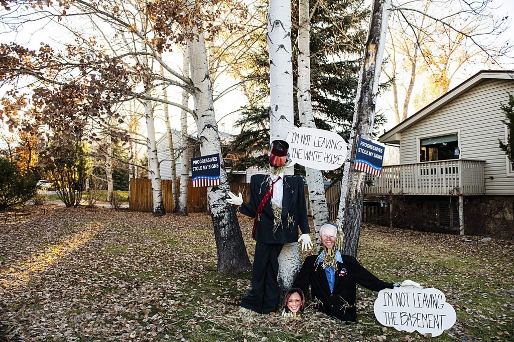 An intricate pro-Trump display in Aspen on Election Day, Tuesday, Nov. 3, 2020. (Kelsey Brunner/The Aspen Times)