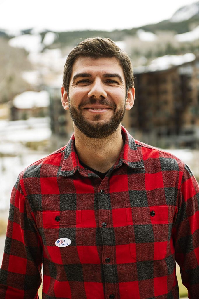 Vangel Yurukov after voting on Election Day in Snowmass on Tuesday, Nov. 3, 2020. (Kelsey Brunner/The Aspen Times)