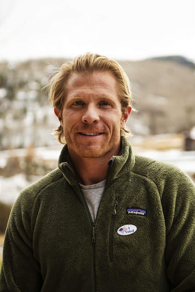 Matthew Tate after voting on Election Day in Snowmass on Tuesday, Nov. 3, 2020. (Kelsey Brunner/The Aspen Times)