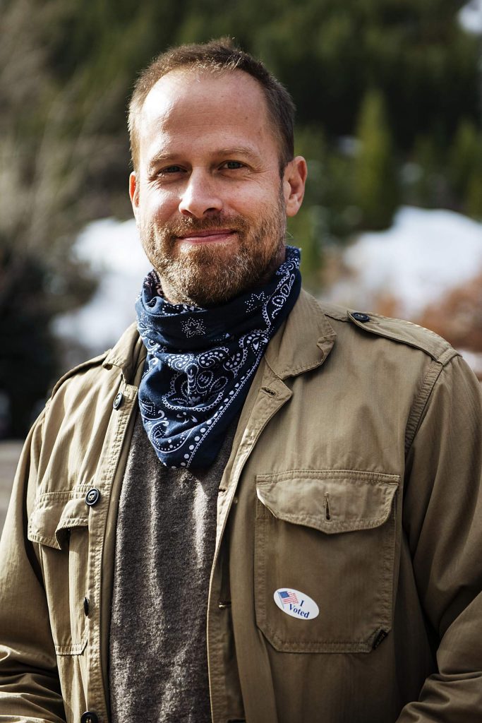 Cary Thompson after voting on Election Day in Aspen on Tuesday, Nov. 3, 2020. (Kelsey Brunner/The Aspen Times)