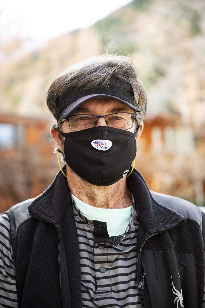 John Mitchell after voting on Election Day in Aspen on Tuesday, Nov. 3, 2020. (Kelsey Brunner/The Aspen Times)
