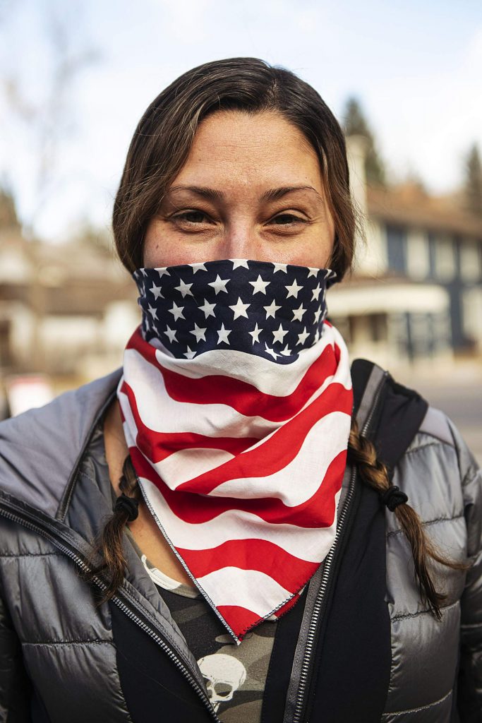 Rosalyn Pergande after voting on Election Day in Aspen on Tuesday, Nov. 3, 2020. (Kelsey Brunner/The Aspen Times)