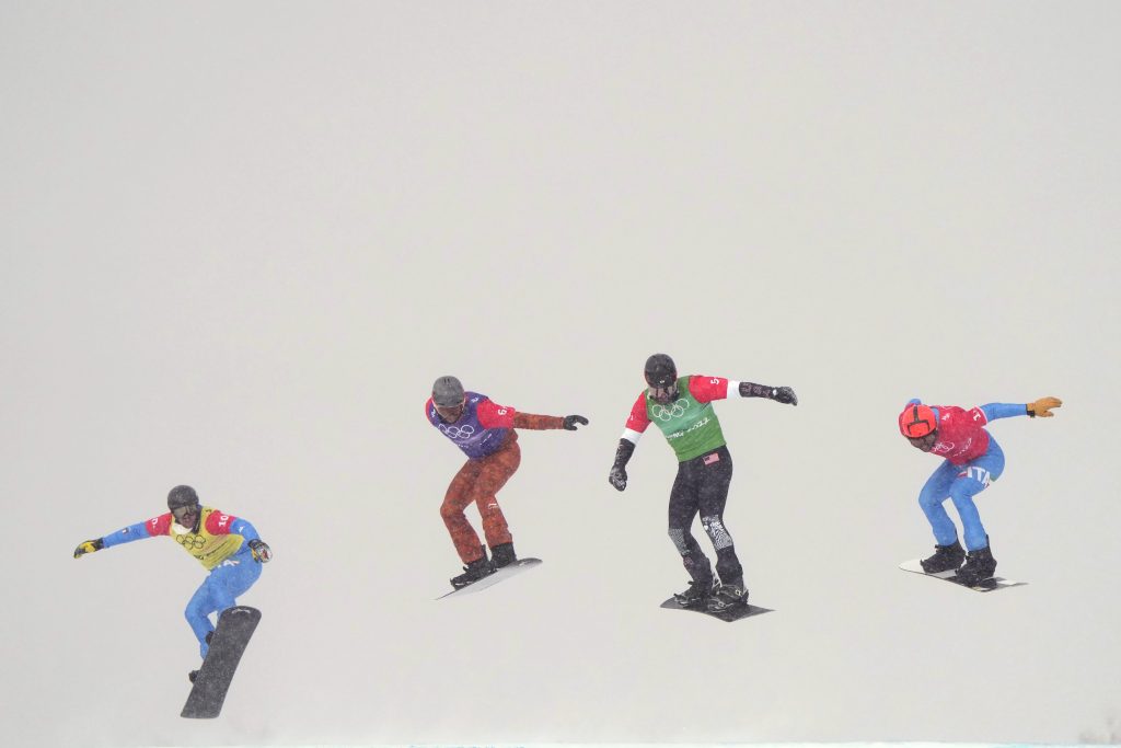 Longtime US teammates Jacobellis, Baumgartner win mixed snowboard