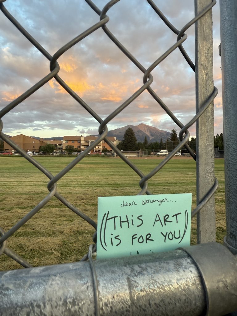 Local artist drops letters around Aspen for strangers to find