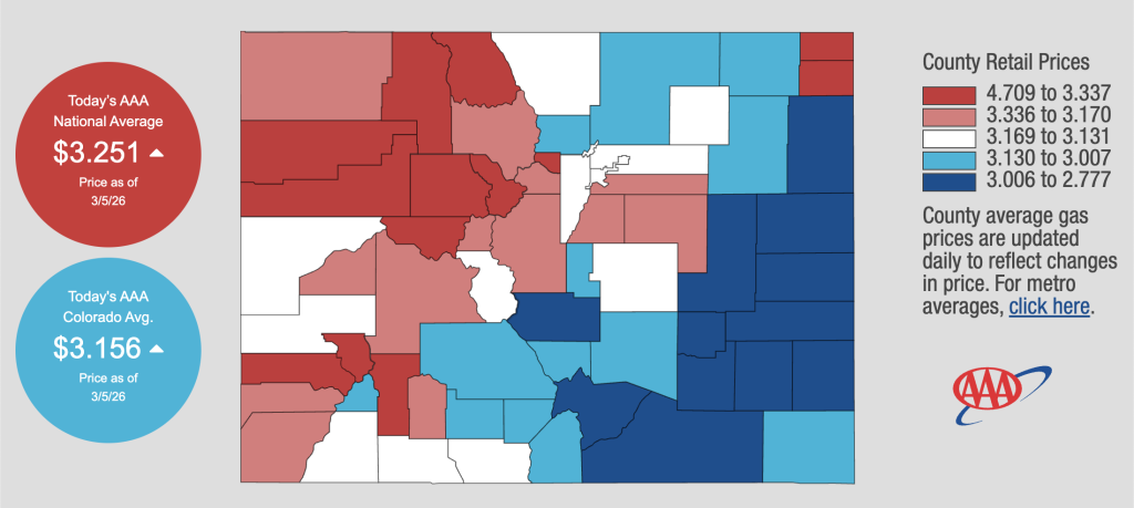 Gas prices climb in Colorado ski towns as uncertainty grows over Middle ...