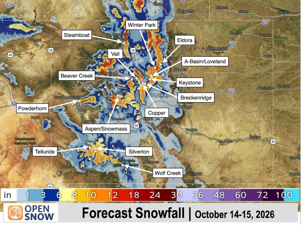 Colorado mountains see first real snow of the season, with more on the ...