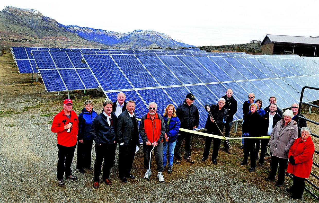Solar array powering Battlement water plant