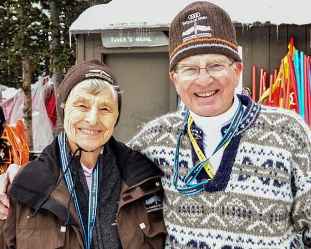 Mary and Dick Pownall at one of the local World Cup events. They helped run the Vail Valley Foundation's volunteer corps for years.