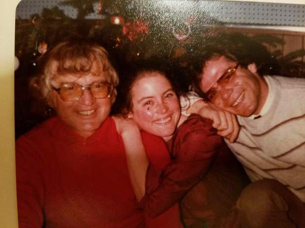 Dick Pownall with daughter Betsy and son David.