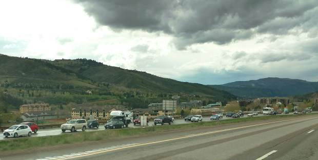Eastbound traffic backs up Sunday west of Vail, one of the top five trouble spots on I-70 between Denver and Utah.