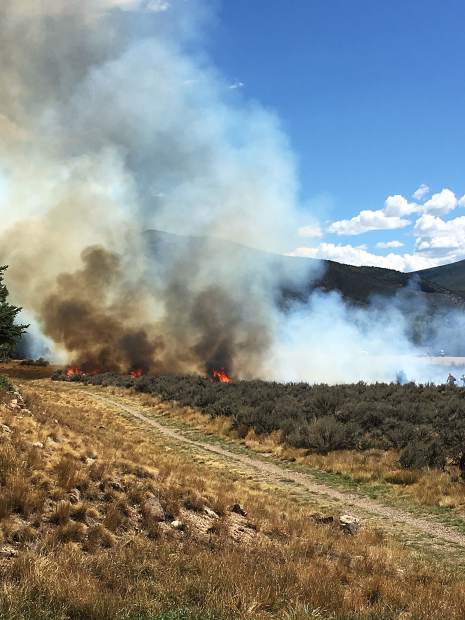 Grass fire edges close to residences in Basalt before getting snuffed ...