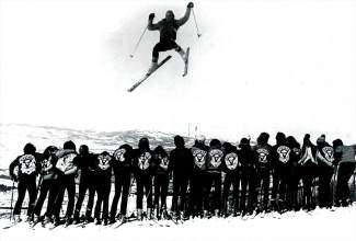 Donning denim vests inscribed with the iconic âdeath gapâ insignia, the Rocky Mountain chapter of the Ravinos were the penultimate groms of the mountain town culture â completely dedicated to skiing and partying â partying while skiing and doing it all hard and often.