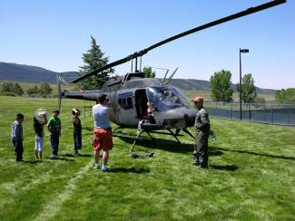 Carl Gray flew this Huey to a local event as part of a demonstration. He flet countless rescue missions with HAATS, possibly the last Vietnam era pilot on a military contract.