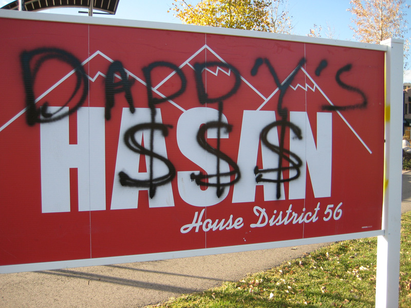 Hasan sign vandalized again | VailDaily.com