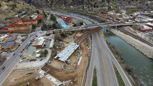 Here's an overview from the west of the new bridge footprint.
