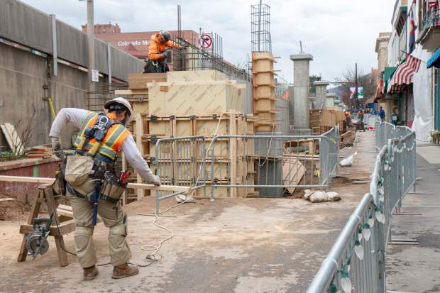 This view provides a hint of the path from Interstate 70 to the new bridge.