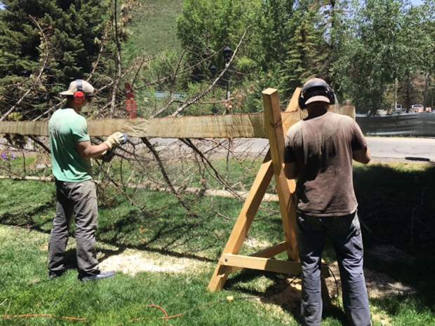 Jackson Hole artist Ben Roth is in Vail this week working on a site-specific environmental installation on West Meadow Drive, just east of the library. Roth is the same artist who created the award-winning The Singing Trees installation in Ford Park from split lodgepole in 2010. Roth and Sam Mackey will be at it all week with completion of the project set for Friday. The public is invited to meet the artist on Friday with cookies and lemonade from 1 to 2 p.m. Vail ART Pass members are invited to a picnic lunch with Roth on Friday from noon to 1 p.m.; lunch will be served on-site at his environmental installation. RSVP by June 21 to Molly Eppard at meppard@vailgov.com or by calling 970-479-2344. For more information, visit www.ArtInVail.com.