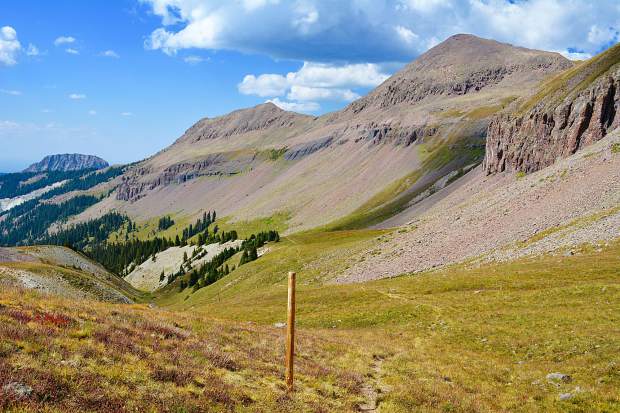 Although there was a shortage of signs, there was no shortage of wooden posts. Presumed to be put in by the forest service, the wooden poles were scattered along the hillsides and valley floors.