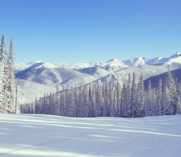 The Spring Dipper trail at Keystone Resort has a fresh coat of snow early Saturday morning after Friday's storm dropped eight inches of fresh powder at the resort.