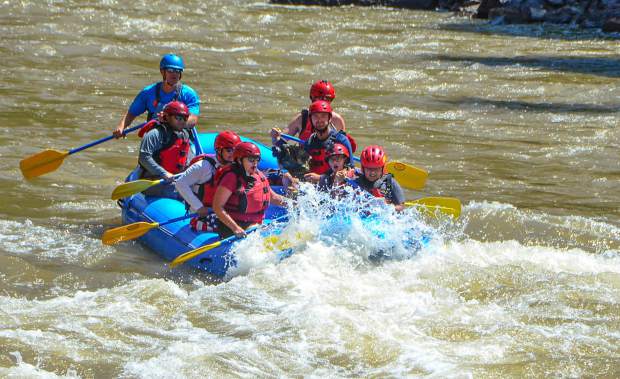 The rafting Escobedo family is Henry, Mayra, Jairo and Jade.