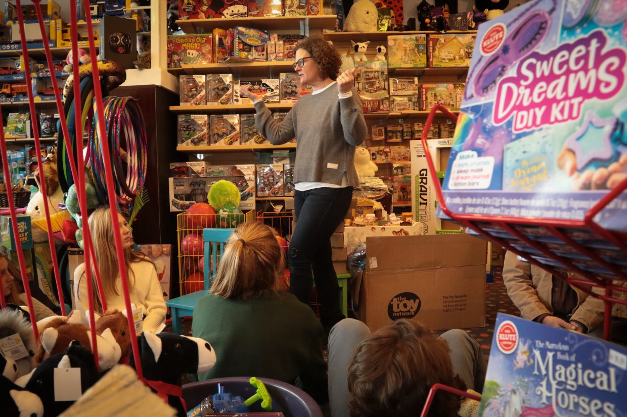 VMS ninth graders took a field trip to Wishes Toy Store in Avon where owner and VMS parent Marti Hurd provided the students with an inside perspective on the toy business. 