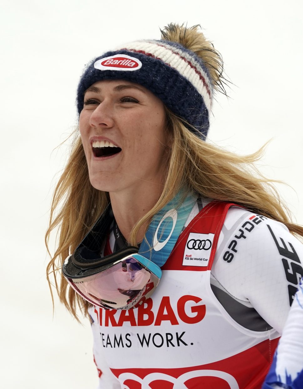 By finishing third in Friday's World Cup giant slalom in Spindleruv Mlyn, Czech Republic, Mikaela Shiffrin has all but assured herself of the World Cup GS title. She leads by 97 points with one race remaining in the season.