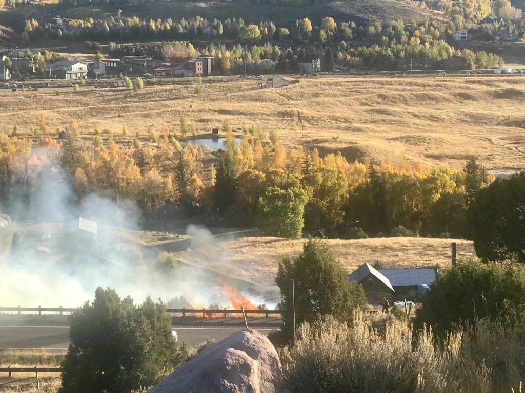 A view of Thursday's wildfire from north side of Interstate 70.