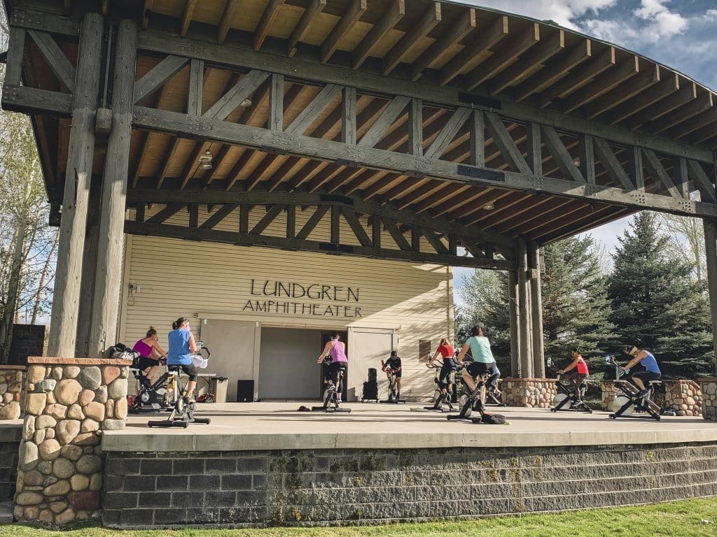 The Gypsum Rec Center has taken some fitness classes outside during this time. 