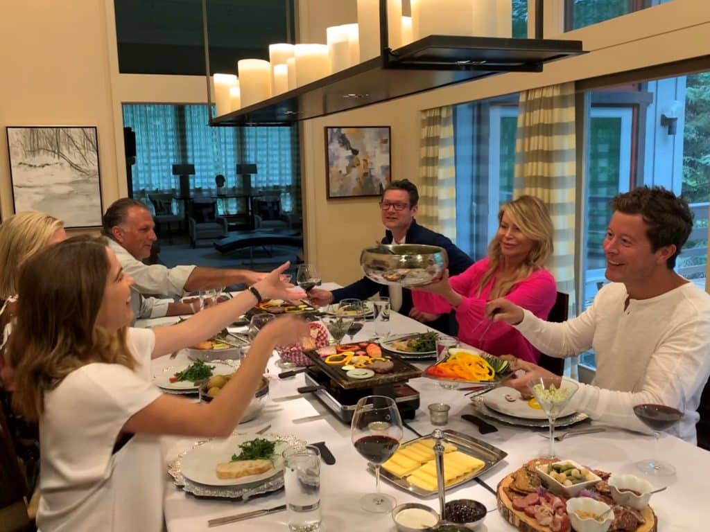 Bring the meal to you and your family by hosting a raclette dinner at home. This is a perfect way to social distance. 