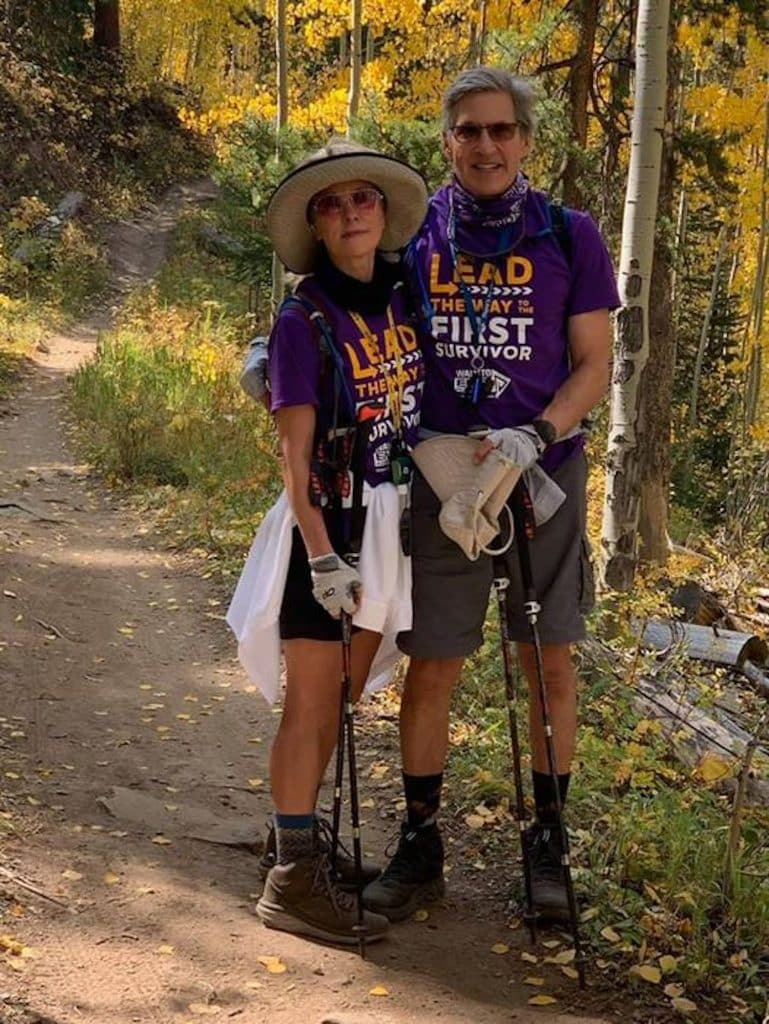 Tracy and Mike Wodlinger chose Allie’s Way trail on Beaver Creek Mountain as their trek during the Vail Valley Walk to End Alzheimer’s on Saturday. 