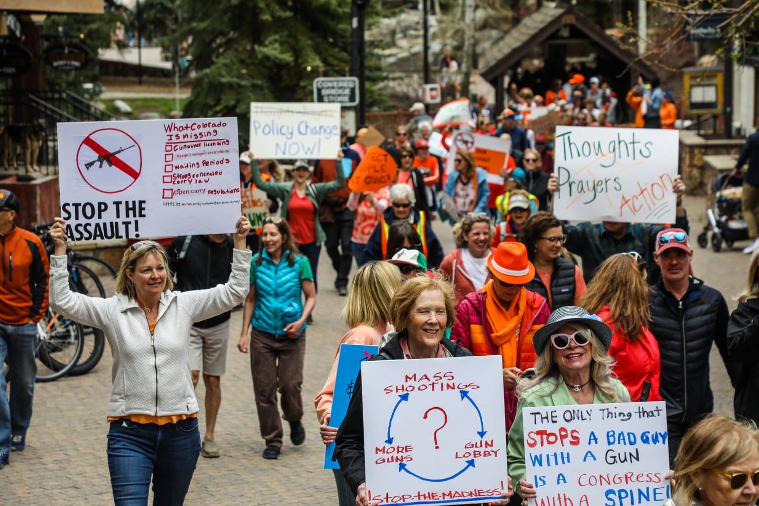 Moms march in Vail in support of gun reform Sunday, a day after six