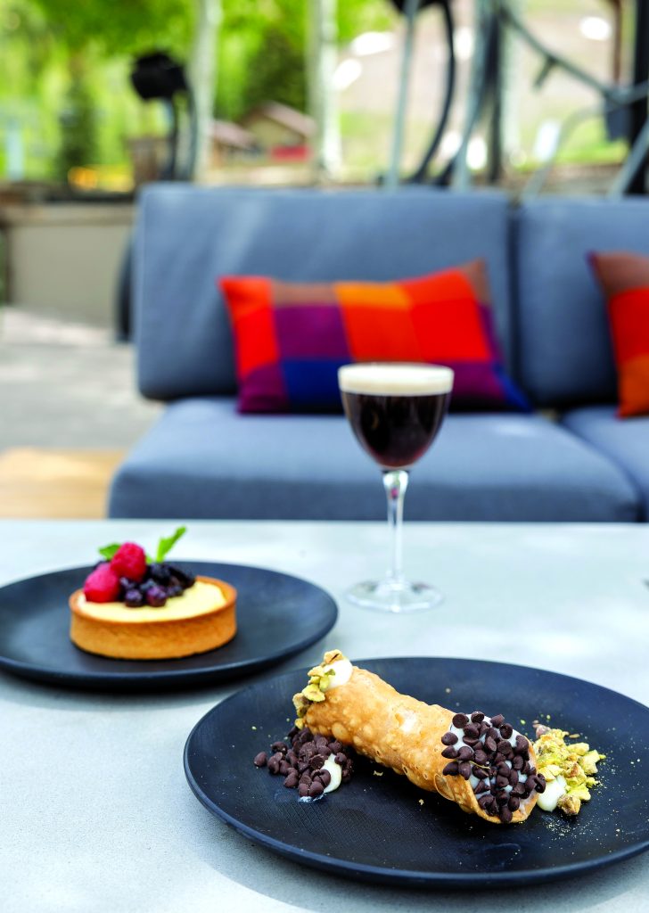 Avanti's patio is a perfect spot for meetups in Vail.