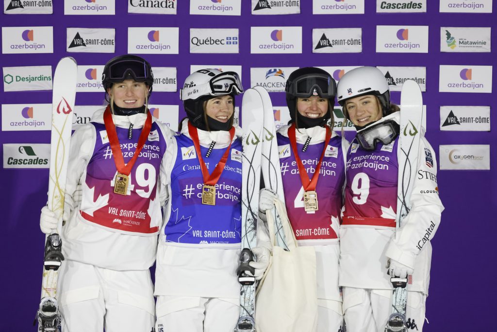 Liz Lemley and Tess Johnson hit podium as U.S. sweeps top-four spots in dual moguls World Cup in Val St. Come