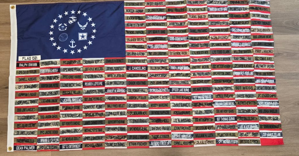 Flag for the fallen revealed at Gypsum distillery