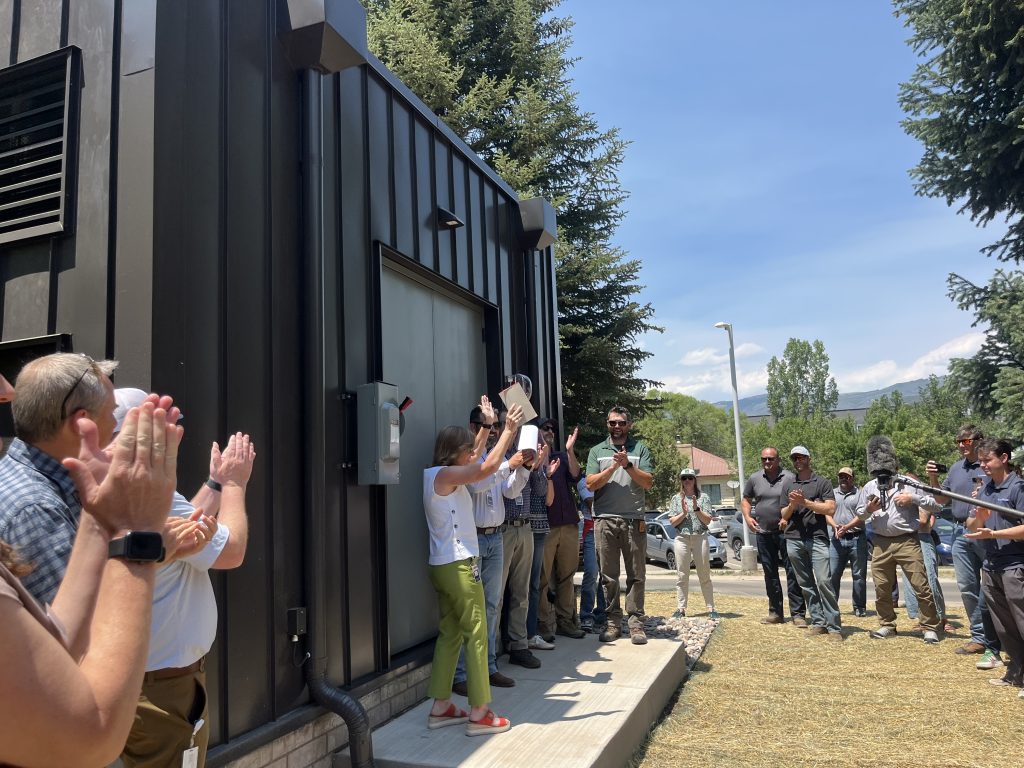 Eagle County government gets fired up during the celebration of the new geothermal system