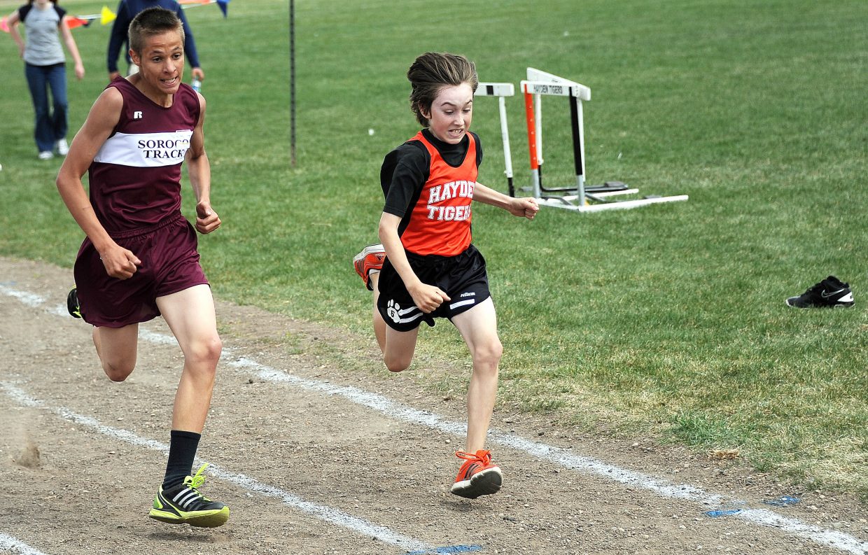 Hayden plays host to 4team middle school track meet