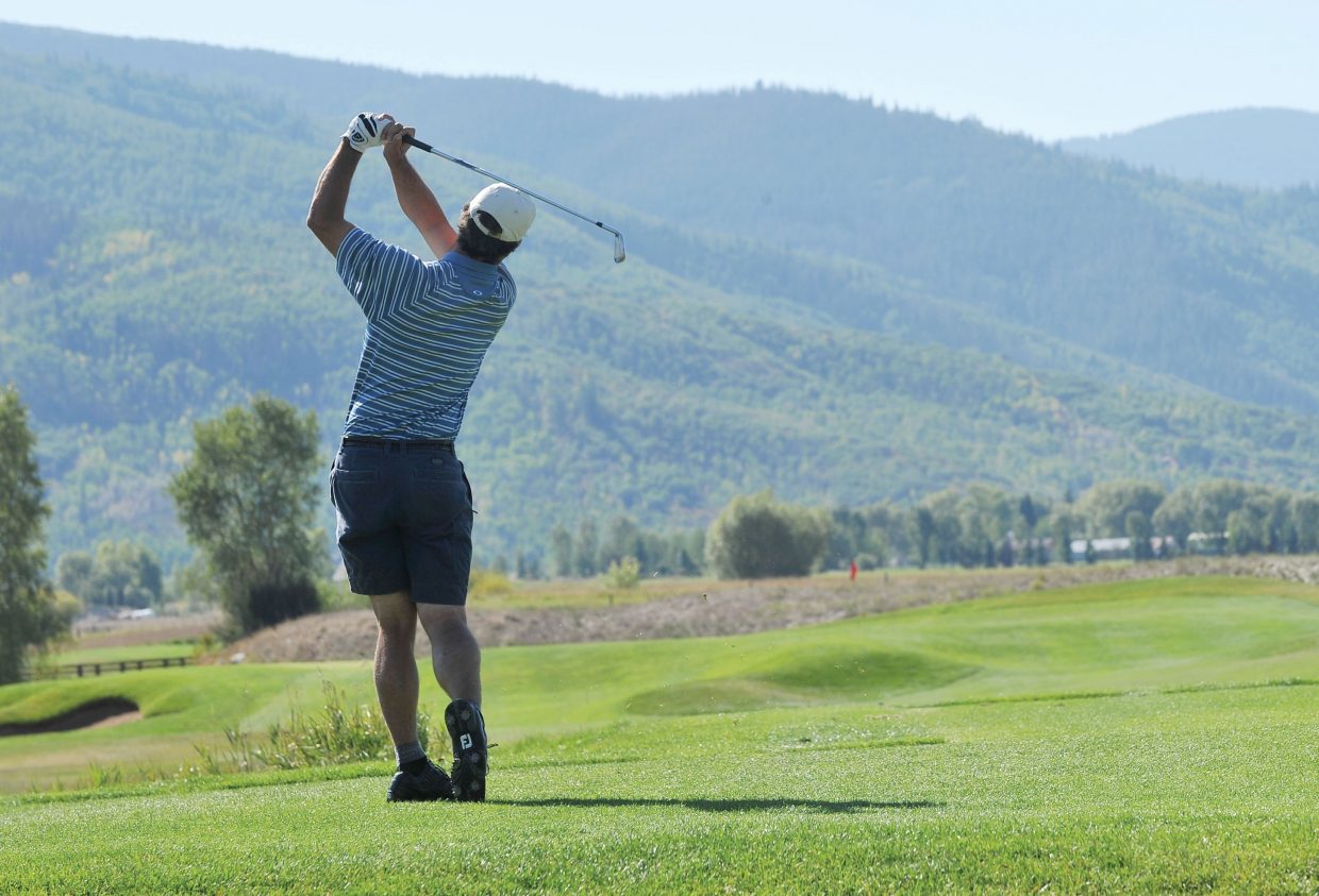 Steamboat Springs golfer Butch Boucher tees off at Haymaker Golf Course during the Colorado Golf Association Senior Stroke Play Championships in 2012. Haymaker is planning to use the city-produced marketing efforts at golf expos outside of Steamboat Springs.