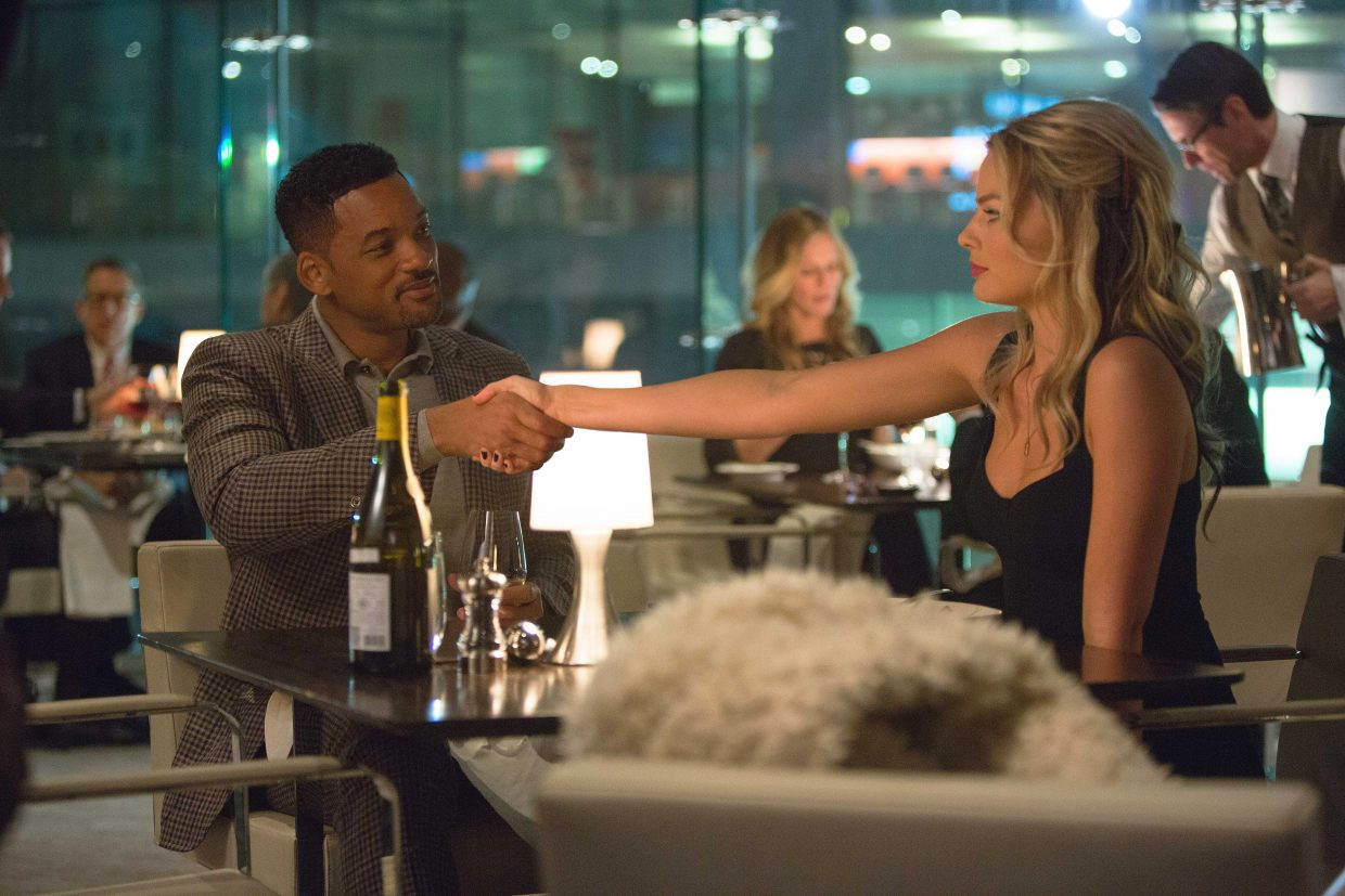 Nicky Spurgeon (Will Smith) meets Jess Barrett (Margot Robbie) in "Focus." The movie is about an experienced con man who trains and reluctantly fall in love with a young thief.