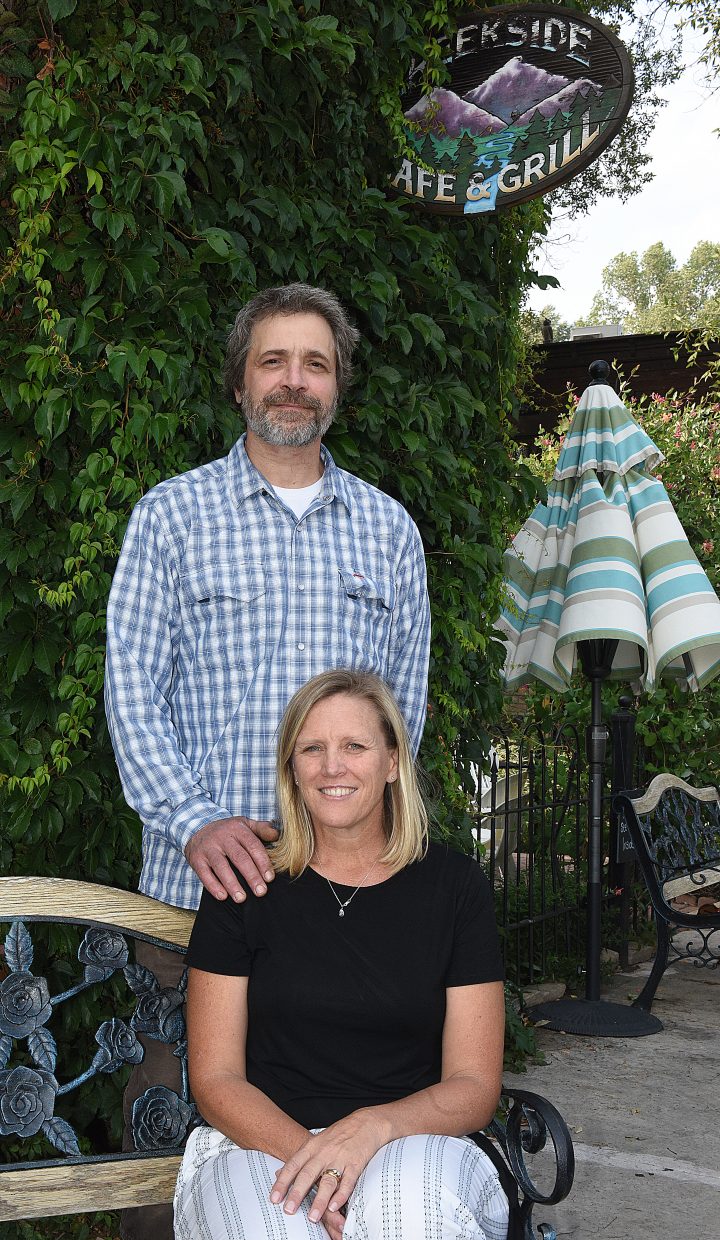 Jason and Kelly Landers outside the Creekside Cafe & Grill in downtown Steamboat Springs.