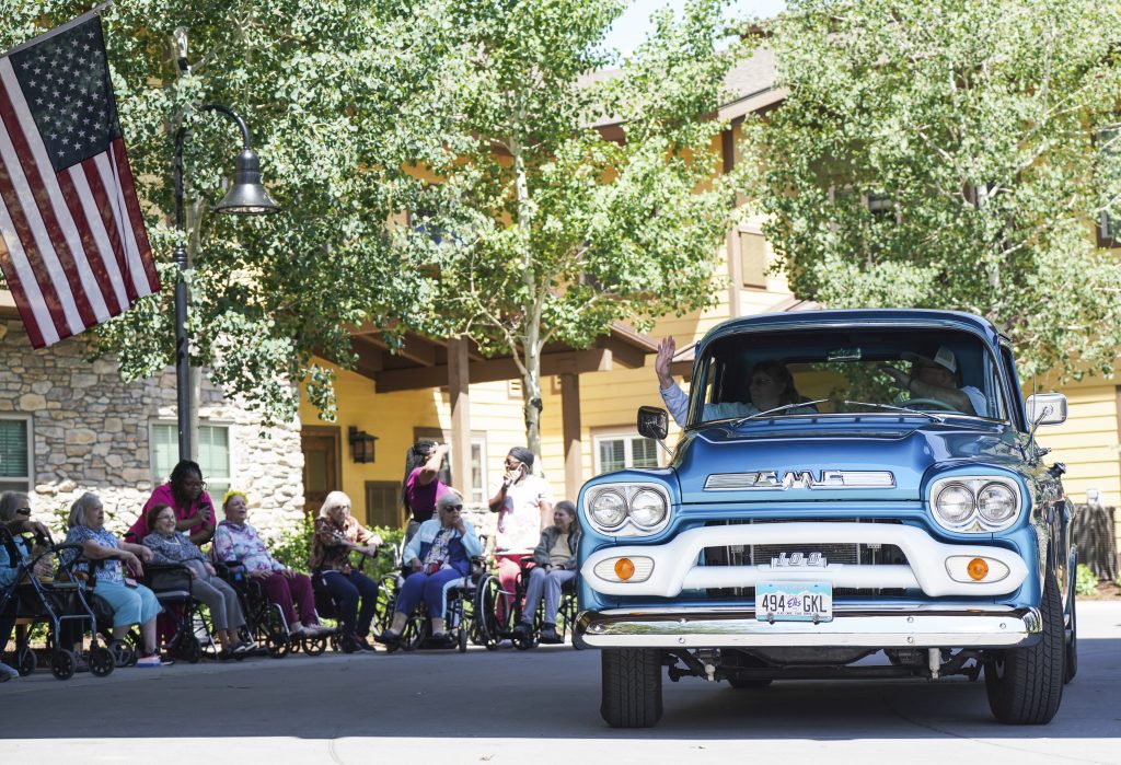 Steamboat Cars and Coffee puts on driveby show for seniors at Casey’s