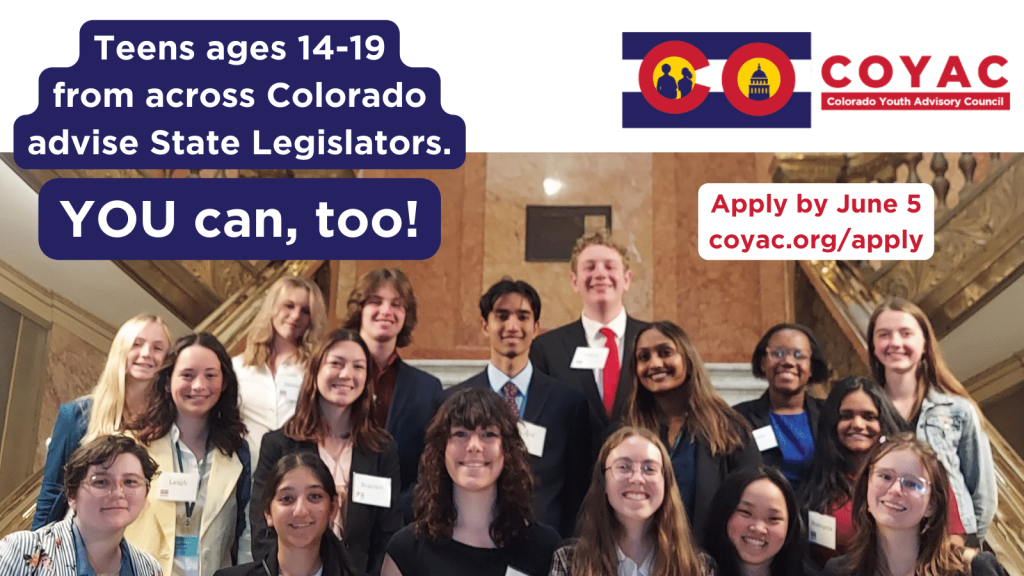 Teens ages 14 to 19 invited to apply for Colorado Youth Advisory Council