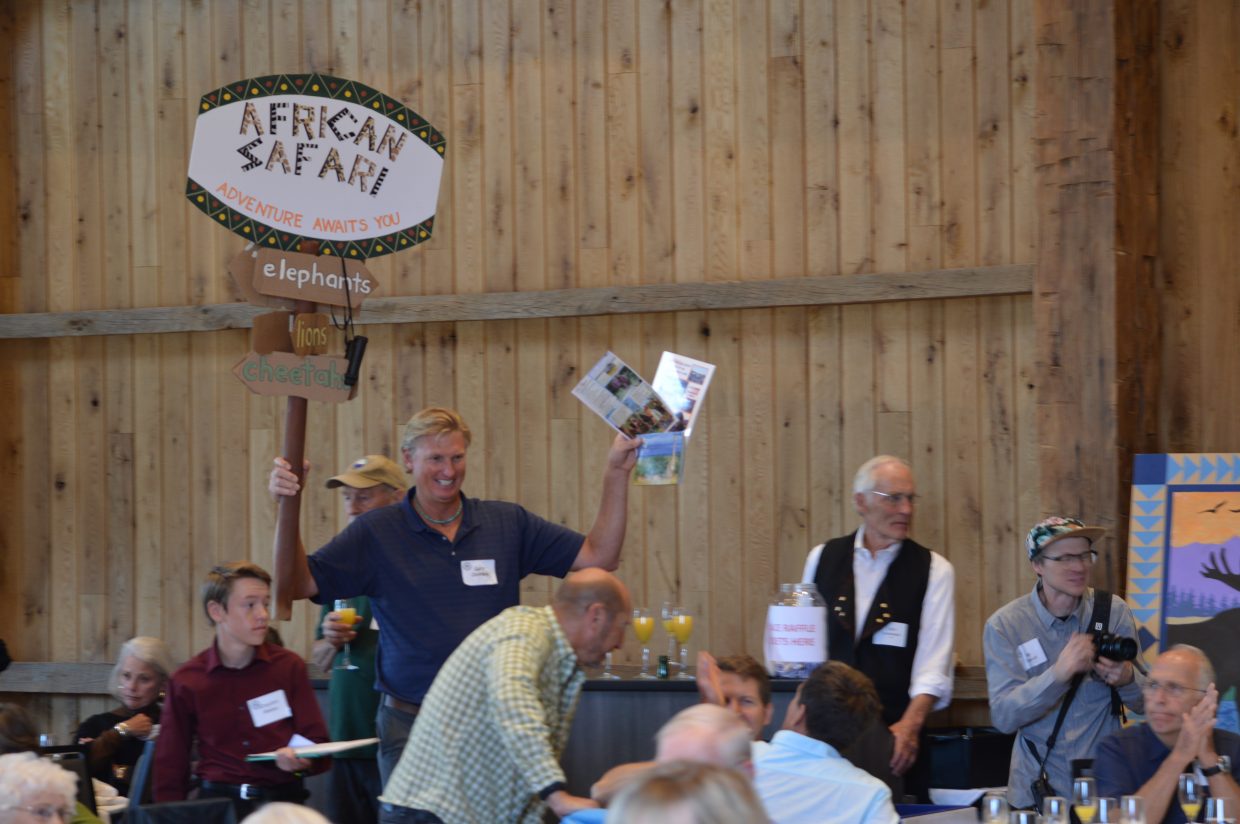 During the live auction, two trips for a six night safari stay in Africa sold for $3,000 each.