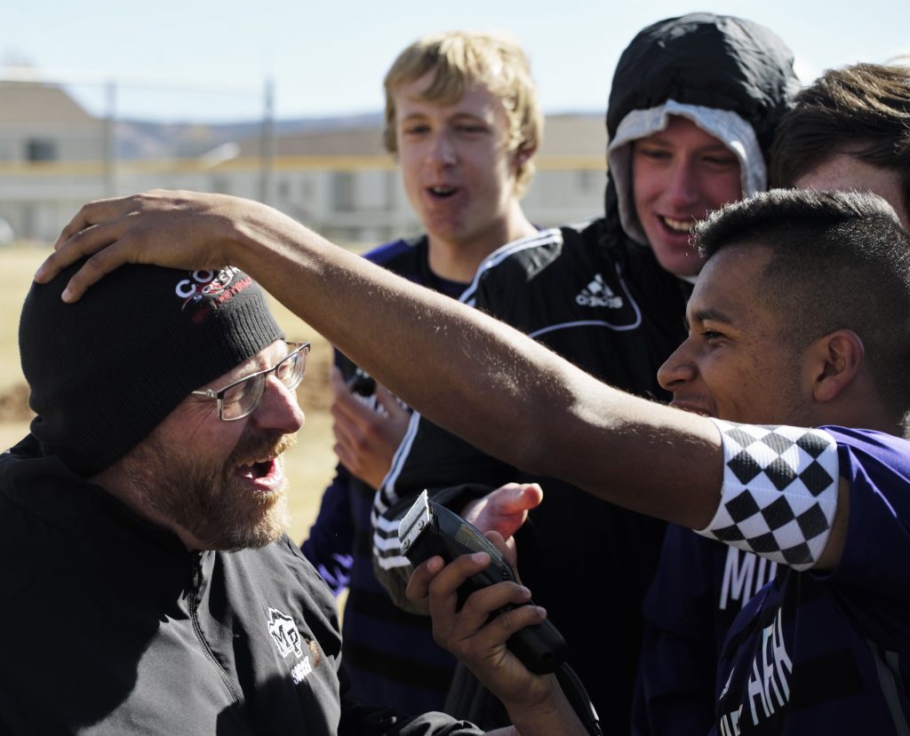 Middle Park boys soccer coach Dane Ruttenberg shaved his beard for the second time in 25 years Saturday after his team tied a school record for most wins in a season.