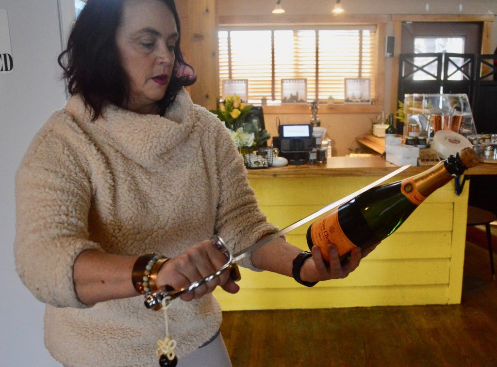 wine adventured decanted saber