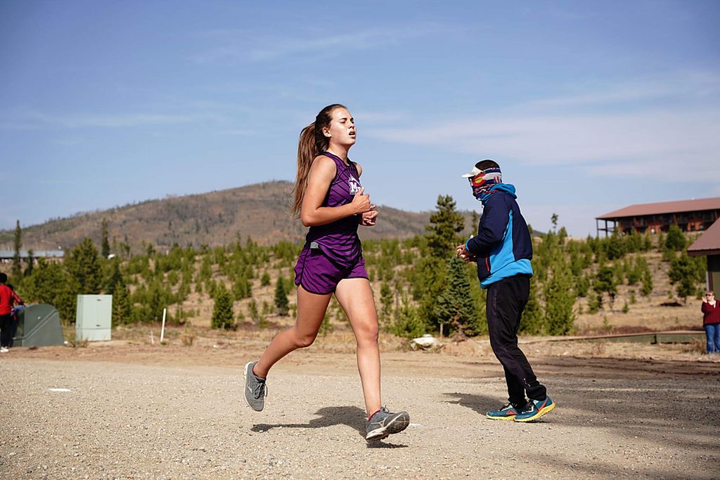 Middle Park's Sylvia Brower nears the finish Saturday at Snow Mountain Ranch.