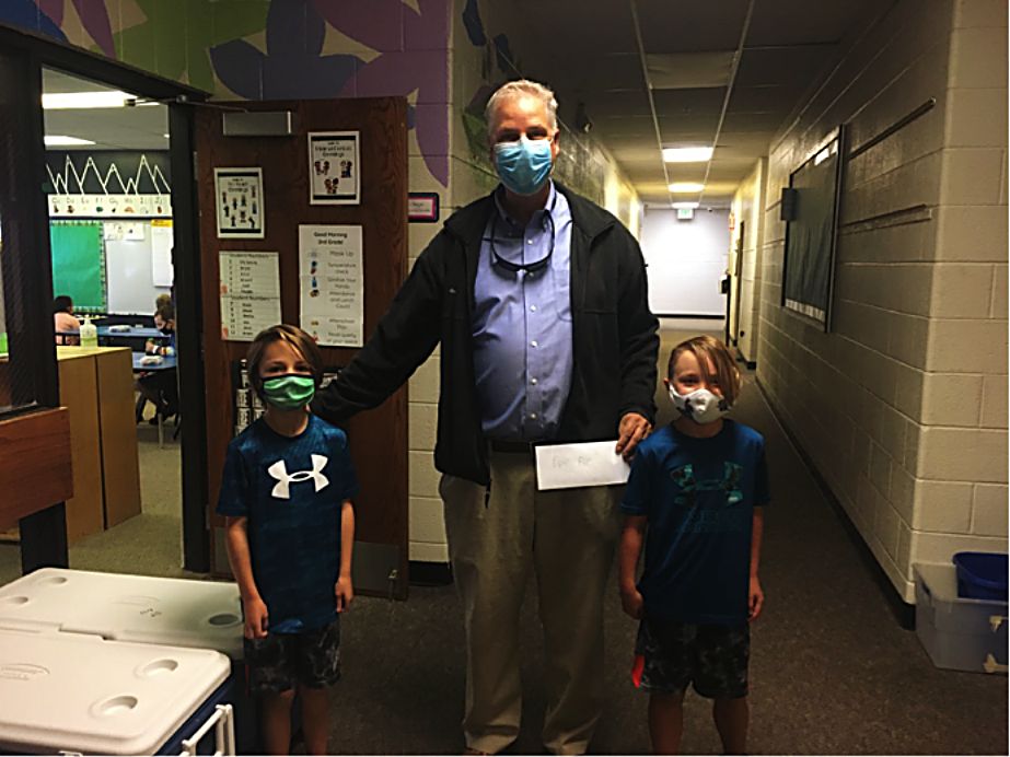 Finley and Josie Vella were honored after setting up a Kool Aid stand this summer to raise money for their school, Fraser Valley Elementary.