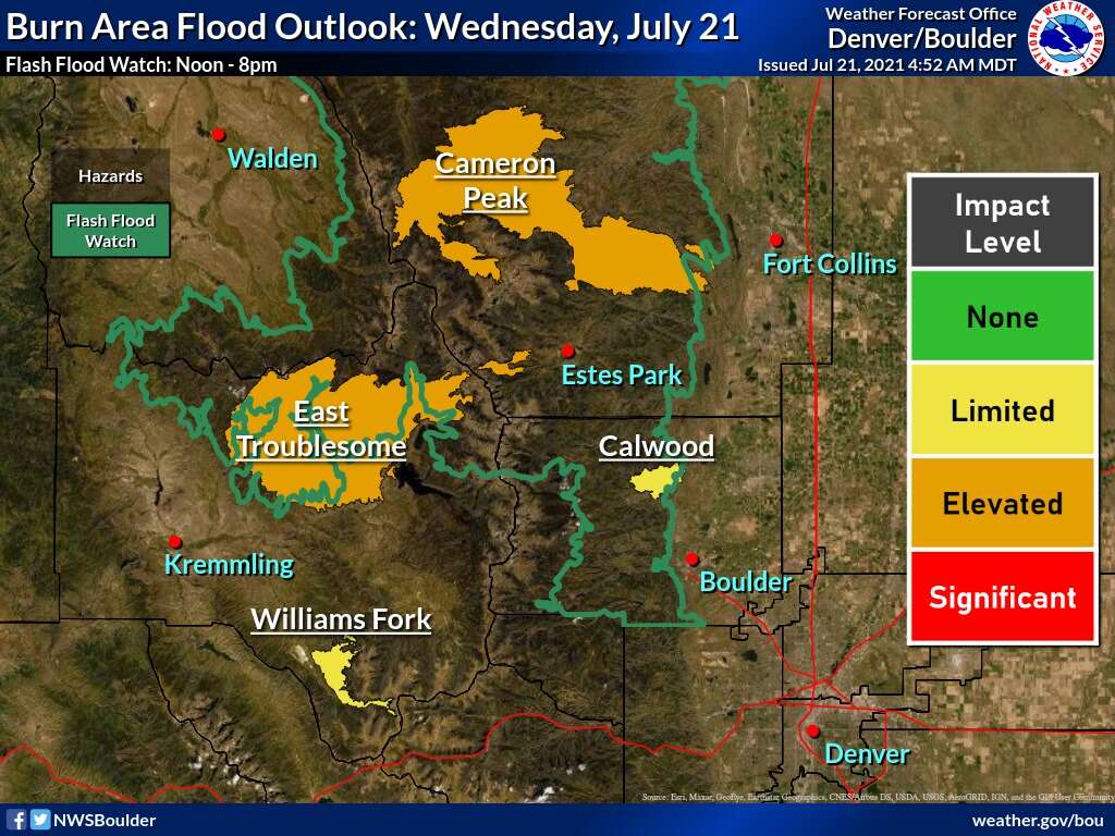 East Troublesome burn scar under flash flood watch | SkyHiNews.com