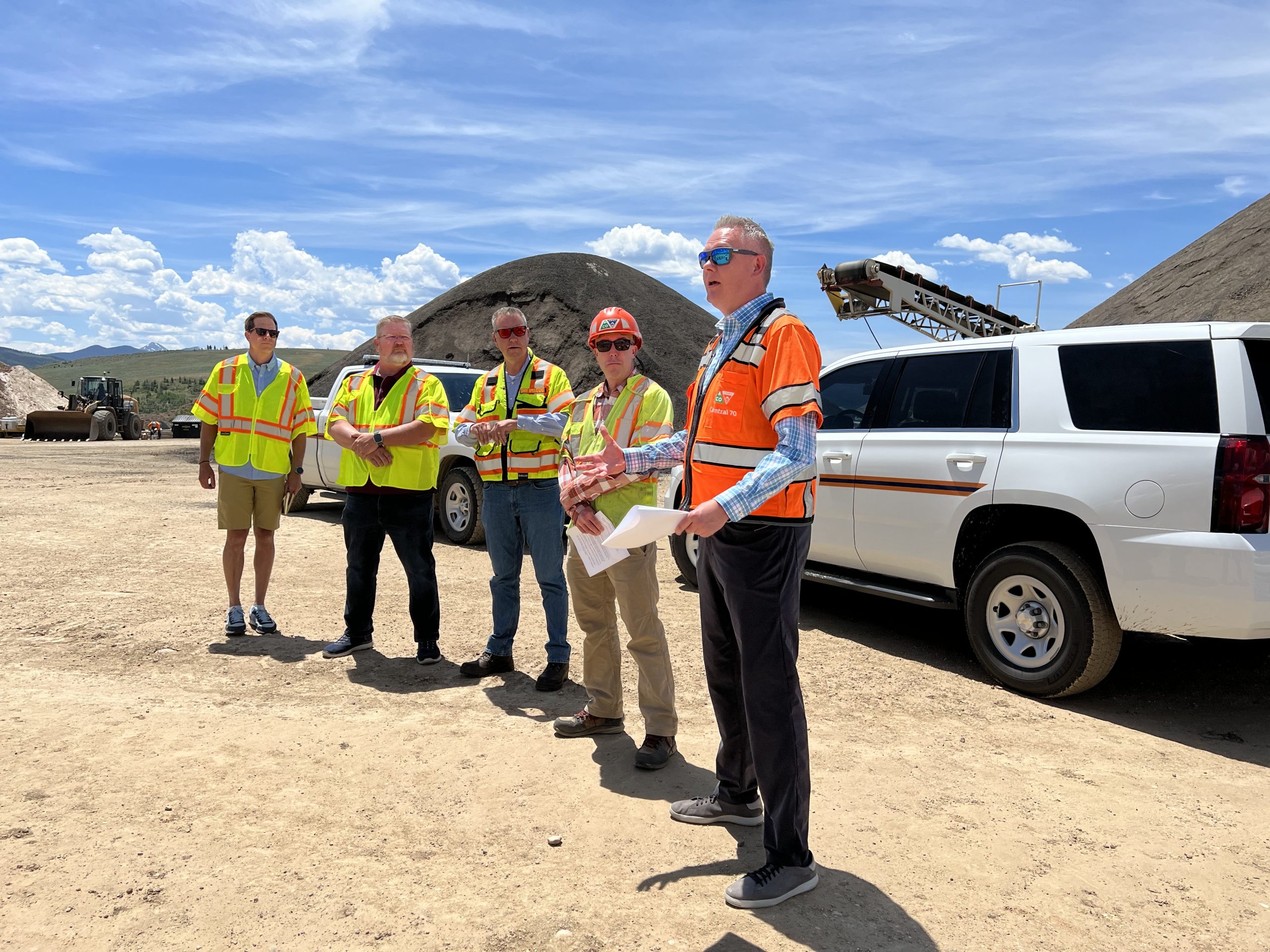 CDOT visits Granby gravel pit to kick off U.S. Highway 40 paving ...