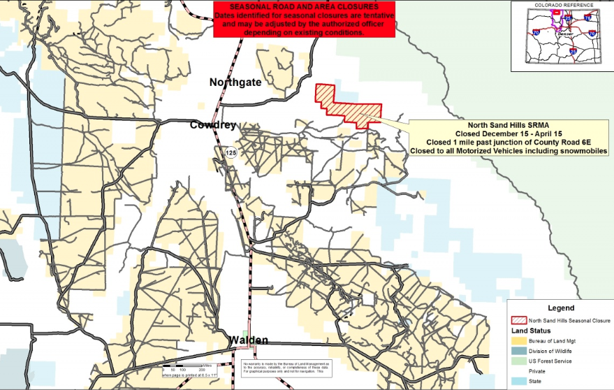 BLM starts winter road restrictions for Grand and Jackson counties